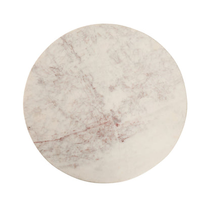 Cassius Side Table Round Marble Top White