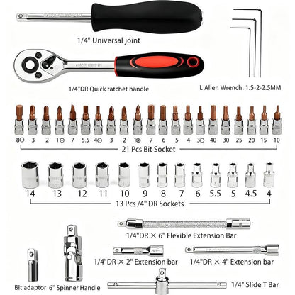 Dailyardtool¬Æ 46Pcs Car Repair Machinery Tools Set