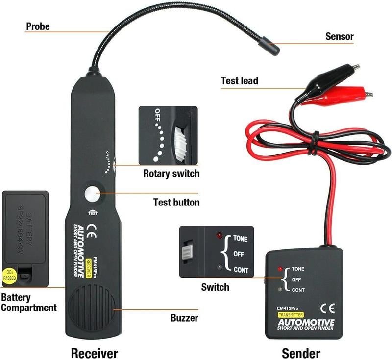 Dailyardtool¬Æ  EM415 Automotive Electrical Open & Short Finder Circuit Tester