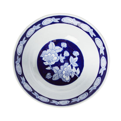Celadon Tapestry Floral Bowl 29x29x17cm