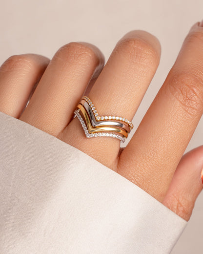 Chevron Ring Set