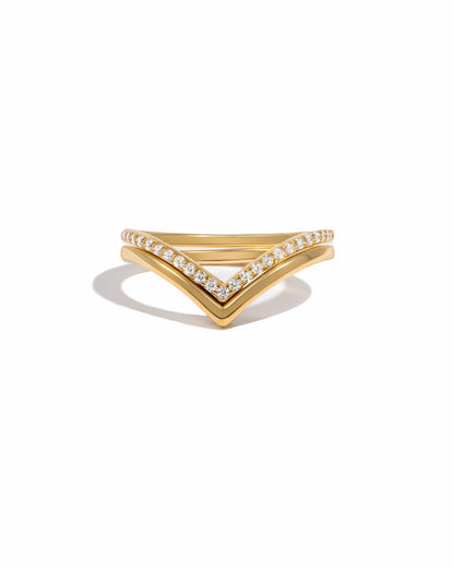 Chevron Ring Set