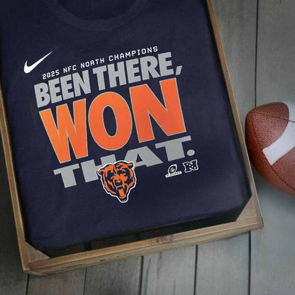 Chicago Bears Nike 2025 NFC North Division Champs Trophy Collection Locker Room T-Shirt