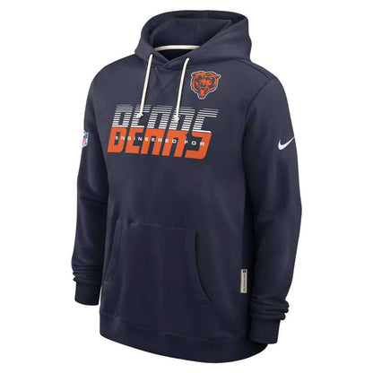 Chicago Bears Nike 2026 Sideline Marine Blue Script Hooded Sweatshirt
