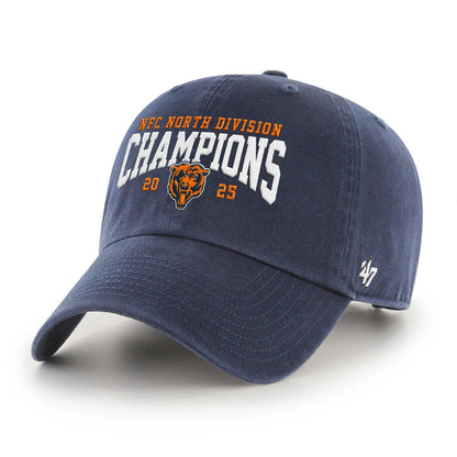 Chicago Bears 47 Brand 2025 NFC North Division Champs Clean Up Adjustable Cap
