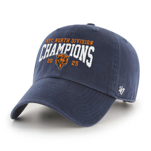 Chicago Bears 47 Brand 2025 NFC North Division Champs Clean Up Adjustable Cap