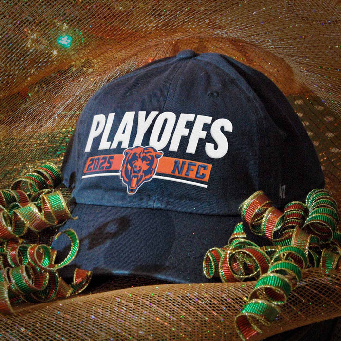 Chicago Bears 47 Brand 2025 Playoffs Navy Clean Up Adjustable Cap
