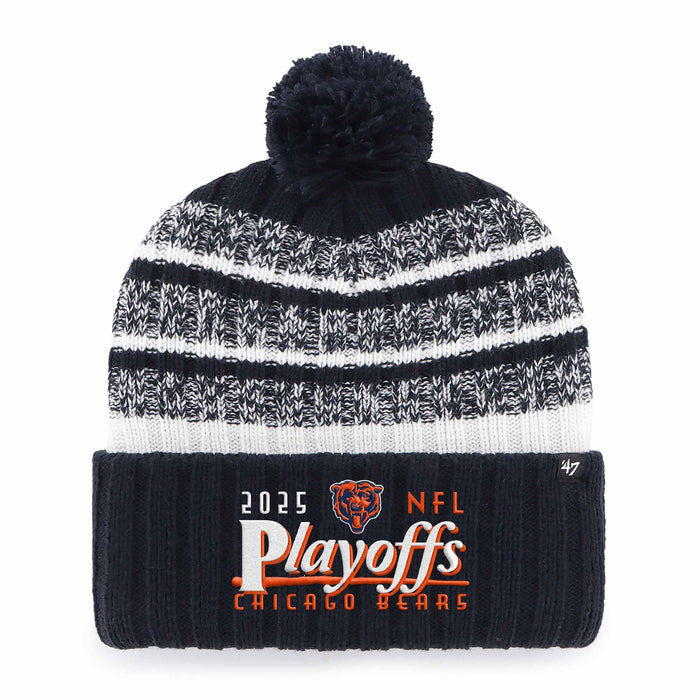 Chicago Bears 47 Brand 2025 Playoffs Navy Tavern Cuff Knit Winter Hat