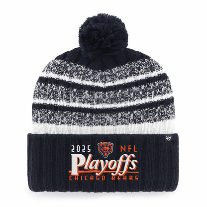 Chicago Bears 47 Brand 2025 Playoffs Navy Tavern Cuff Knit Winter Hat