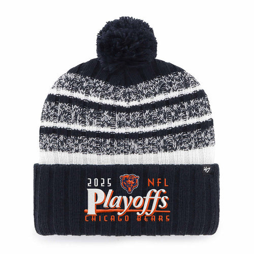 Chicago Bears 47 Brand 2025 Playoffs Navy Tavern Cuff Knit Winter Hat