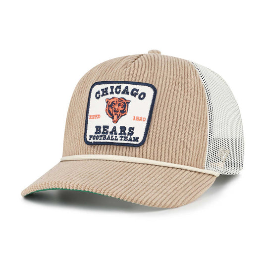 Chicago Bears 47 Brand Historic Khaki Cordlandia Hitch Adjustable Cap
