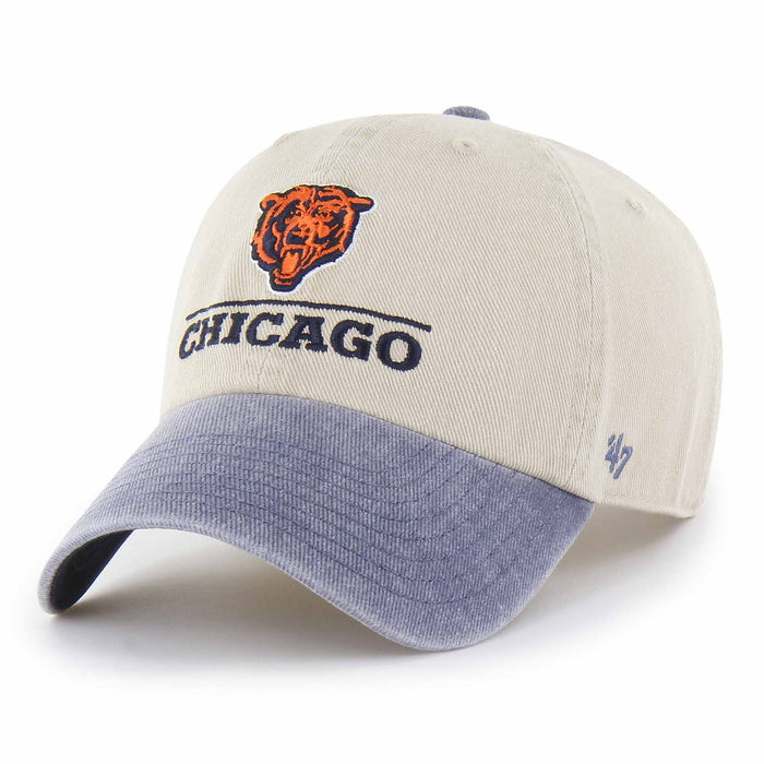 Chicago Bears 47 Brand Historic Mojave Logo Line Clean Up Adjustable Cap