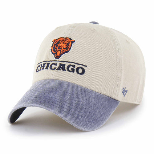 Chicago Bears 47 Brand Historic Mojave Logo Line Clean Up Adjustable Cap