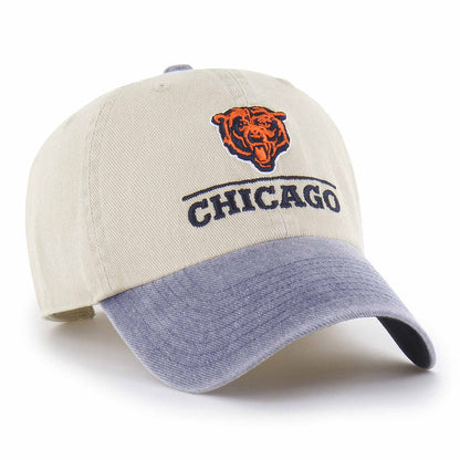 Chicago Bears 47 Brand Historic Mojave Logo Line Clean Up Adjustable Cap