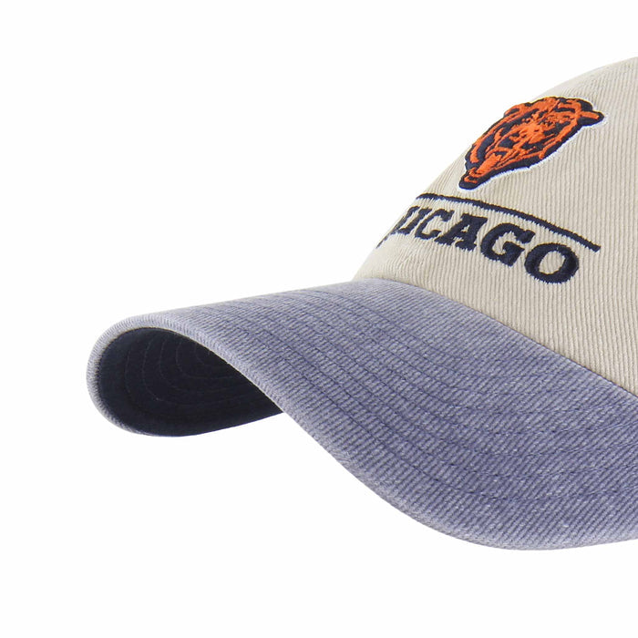 Chicago Bears 47 Brand Historic Mojave Logo Line Clean Up Adjustable Cap