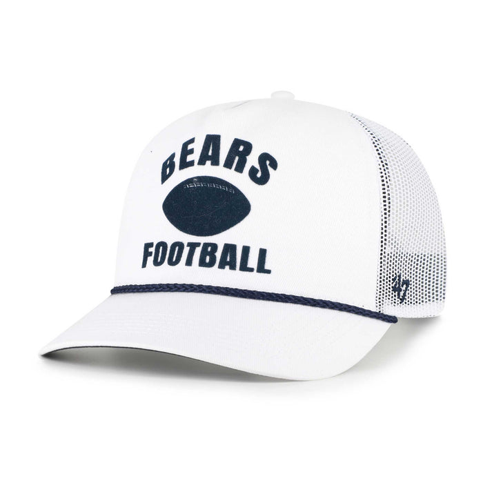 Chicago Bears 47 Brand Historic White Flock Ball Hitch Adjustable Cap