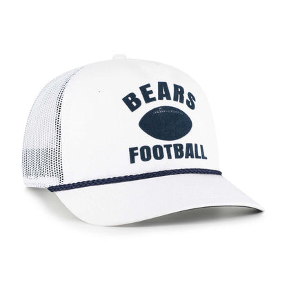 Chicago Bears 47 Brand Historic White Flock Ball Hitch Adjustable Cap
