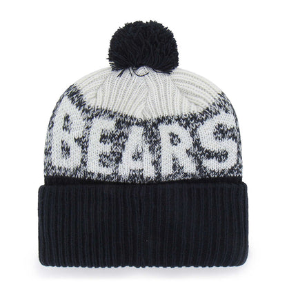 Chicago Bears 47 Brand Navy Bone Chill Cuff Knit Hat