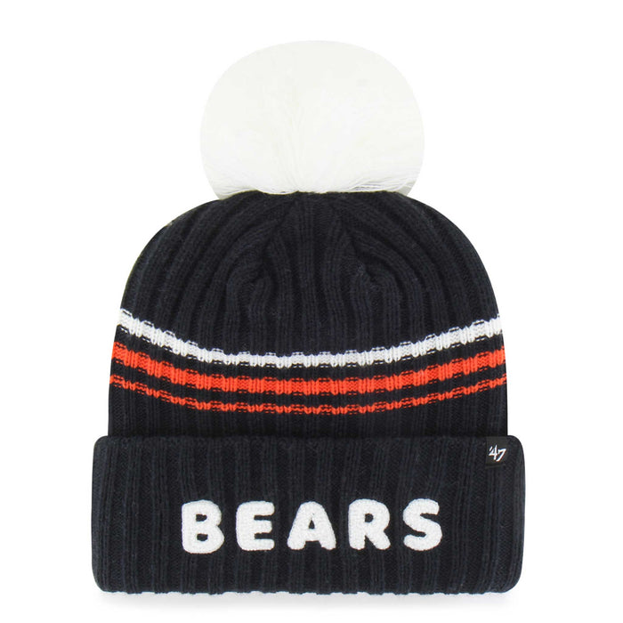 Chicago Bears 47 Brand Navy Fuzzy Script Cuff Knit Hat