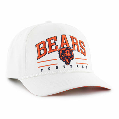 Chicago Bears 47 Brand White Bears Face Logo Roscoe Hitch Adjustable Cap