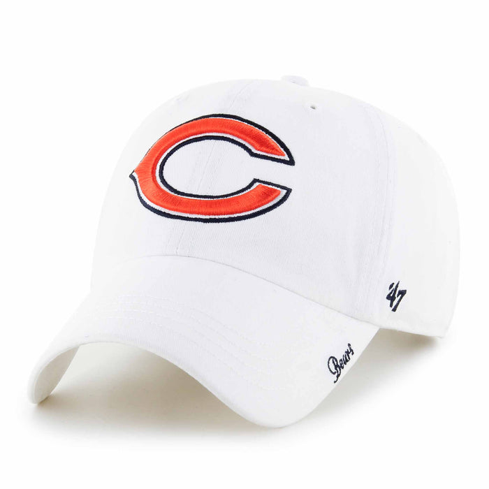 Chicago Bears 47 Brand White C Logo Miata Clean Up Adjustable Cap