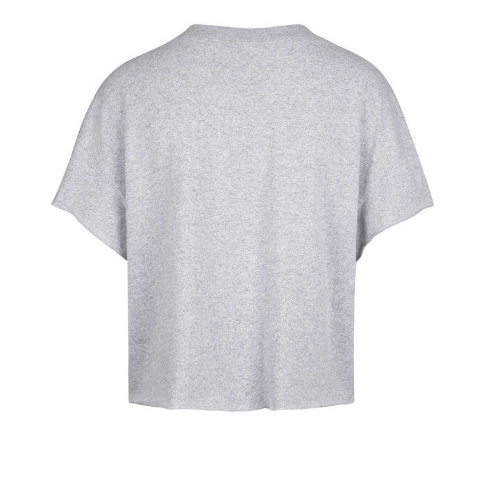 Chicago Bears 47 Brand Women's Quartz Grey Banners Out Oversized Deep V-Neck Tee
