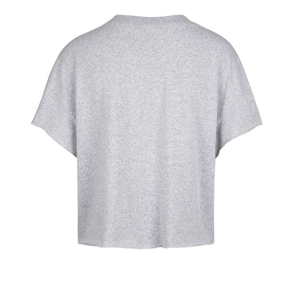 Chicago Bears 47 Brand Women's Quartz Grey Banners Out Oversized Deep V-Neck Tee
