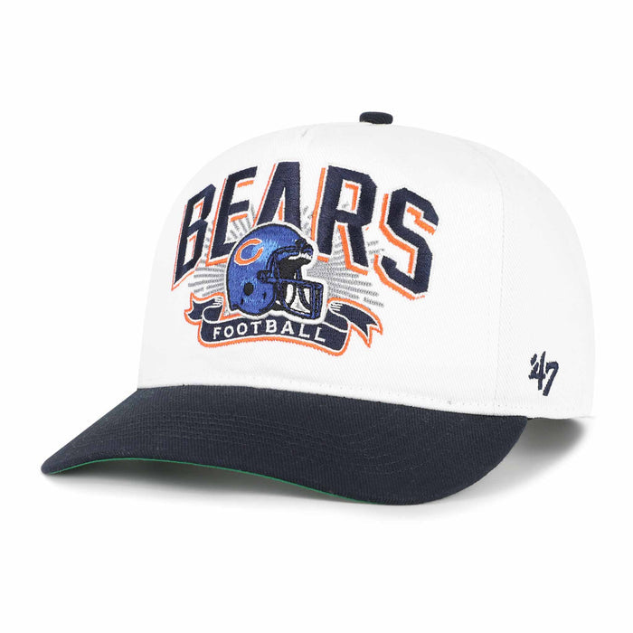 Chicago Bears 47 Brand Youth Historic White Prime Play Hitch Adjustable Cap