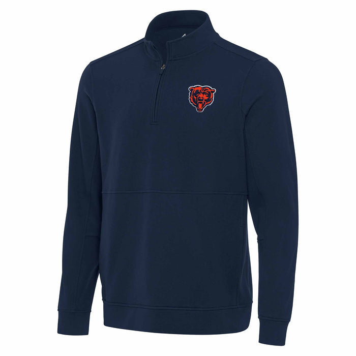 Chicago Bears Antigua Echelon Quarter Zip Pullover Sweatshirt