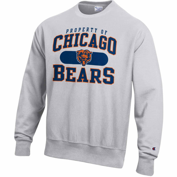 Chicago Bears Champion Reverse Weave Grey Property Of Crewneck Sweatshirt