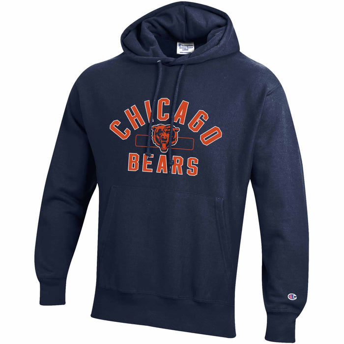 Chicago Bears Champion Reverse Weave Navy Arch Hooded Sweatshirt