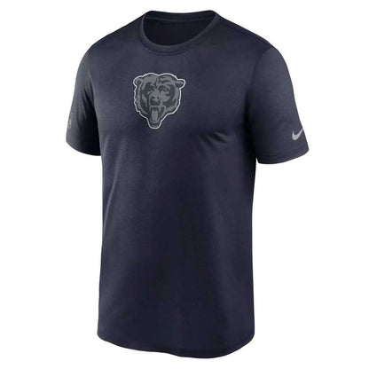 Chicago Bears Nike Marine Blue Chest Logo Issue Crew Neck Tee Shirt