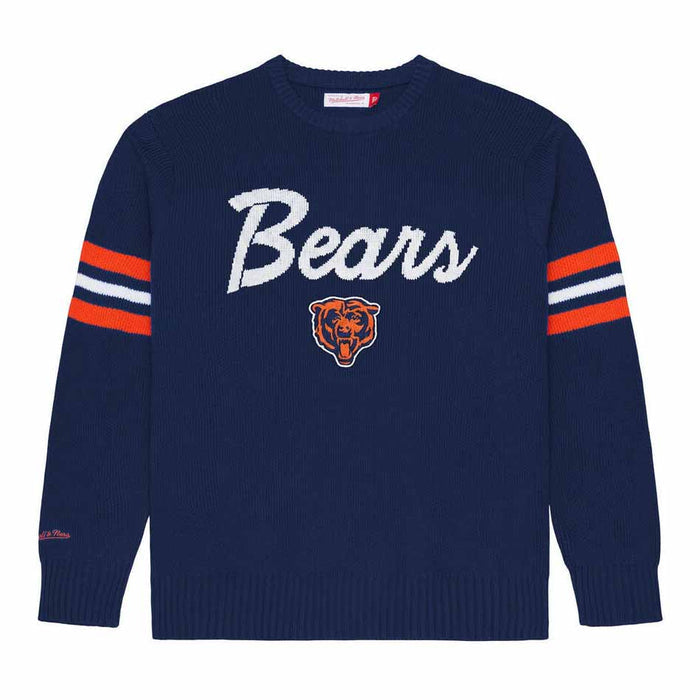 Chicago Bears Mitchell And Ness Head Coach Striped Crew Neck