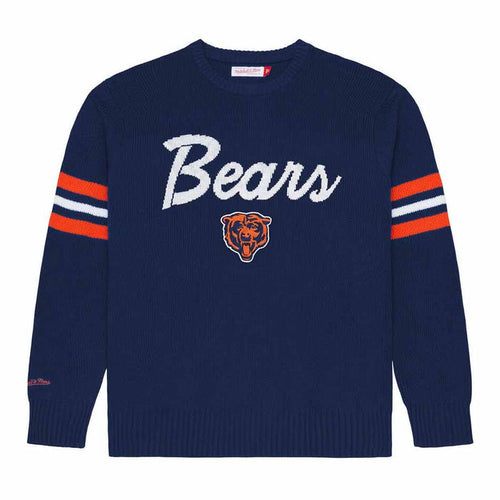 Chicago Bears Mitchell And Ness Head Coach Striped Crew Neck