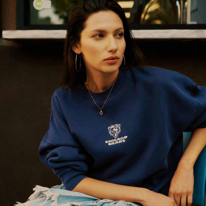 Chicago Bears Mitchell And Ness Women's Core Essential Crewneck Sweatshirt