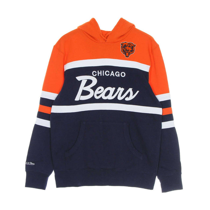Chicago Bears Mitchell & Ness Orange & Navy Head Coach Hooded Sweatshirt