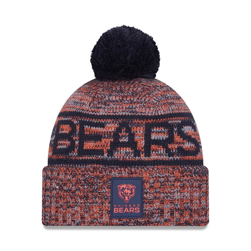 Chicago Bears New Era 2025 Bear Face Sideline Sport Knit Winter Hat