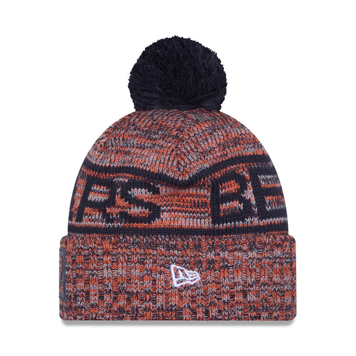 Chicago Bears New Era 2025 Bear Face Sideline Sport Knit Winter Hat