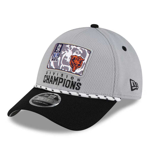 Chicago Bears New Era 2025 NFC North Division Champs Locker Room Adjustable Cap
