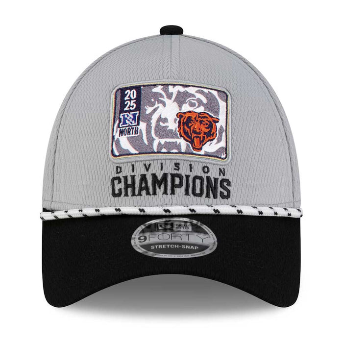 Chicago Bears New Era 2025 NFC North Division Champs Locker Room Adjustable Cap
