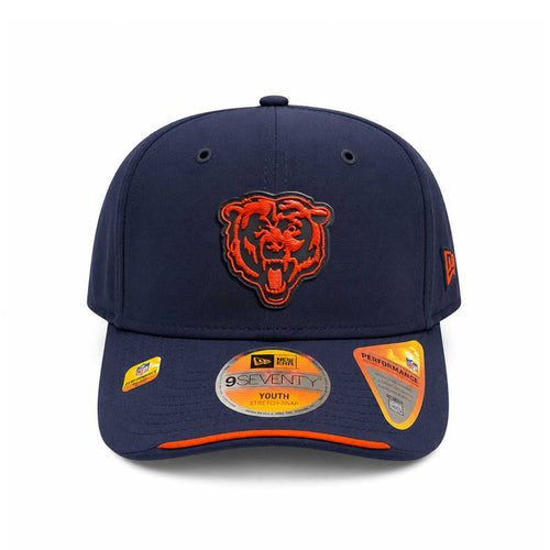 Chicago Bears New Era 9SEVENTY Youth Midnight Logo Stretch Snap Adjustable Cap