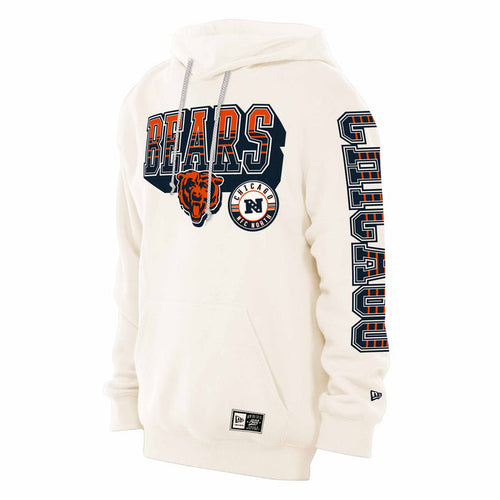 Chicago Bears New Era Retro Pop Cream Hooded Sweatshirt