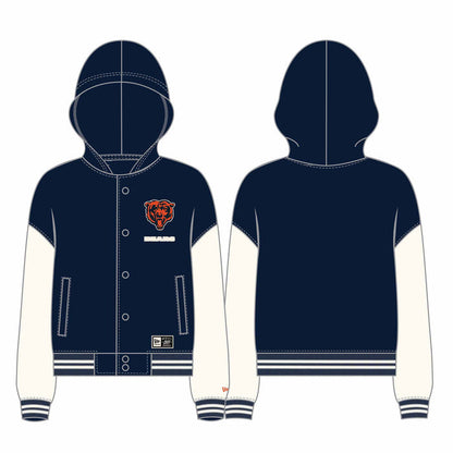 Chicago Bears New Era Women's Classic Button Down Bomber Jacket