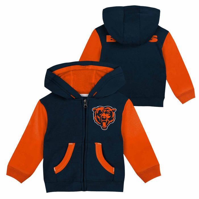 Chicago Bears Toddler Stadium 2.0 Full Zip Hooded Sweatshirt