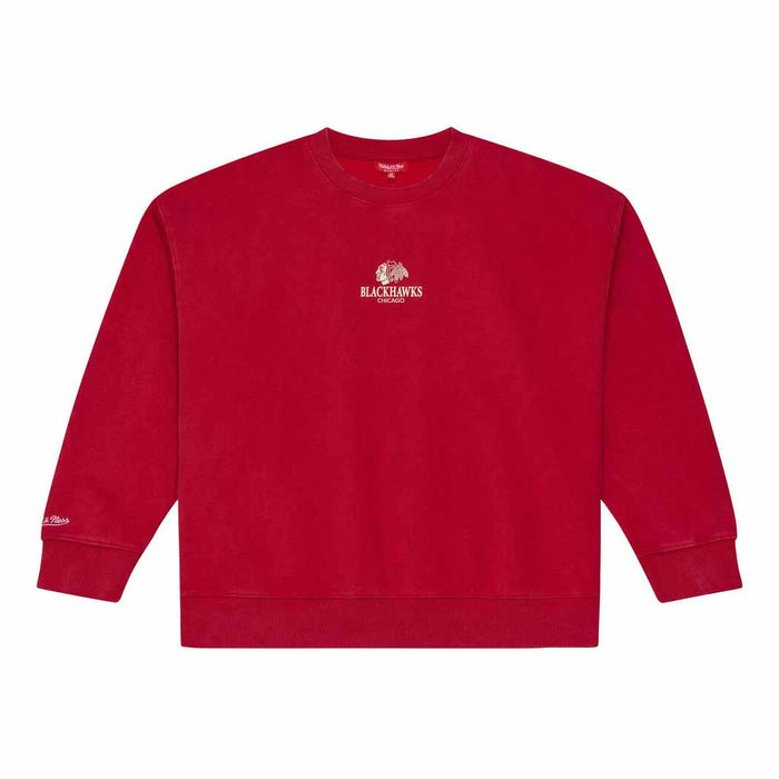 Chicago Blackhawks Mitchell And Ness Womens Core Essentials Crew Neck