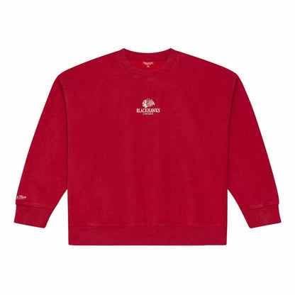 Chicago Blackhawks Mitchell And Ness Womens Core Essentials Crew Neck