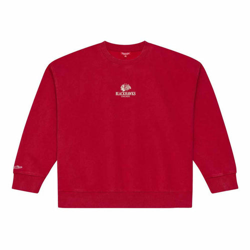 Chicago Blackhawks Mitchell And Ness Womens Core Essentials Crew Neck