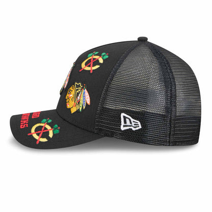 Chicago Blackhawks New Era Retro 9FORTY All Over Snapback Adjustable Cap