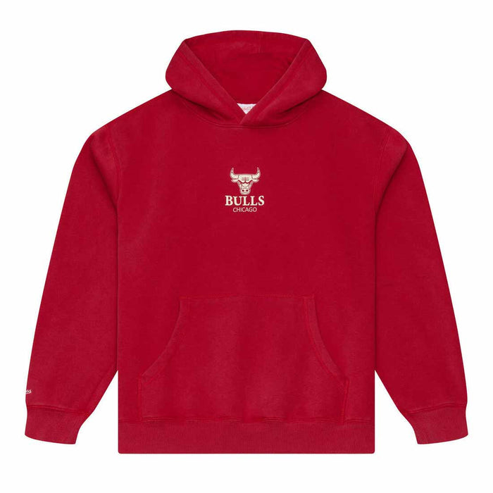 Chicago Bulls Mitchell And Ness Essentials Fleece Red Hooded Sweatshirt