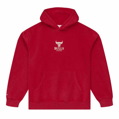 Chicago Bulls Mitchell And Ness Essentials Fleece Red Hooded Sweatshirt